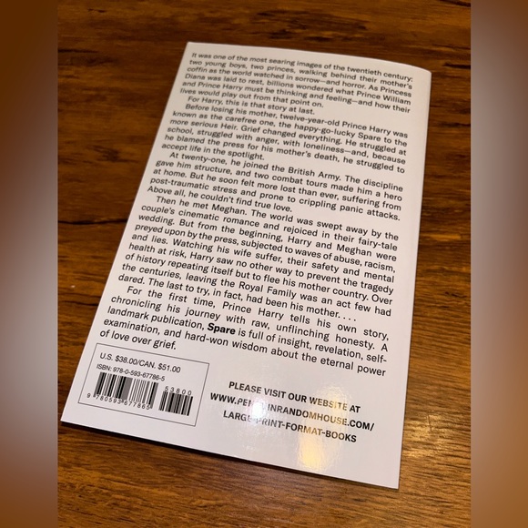 New Book Spare by Prince Harry - Picture 3 of 3